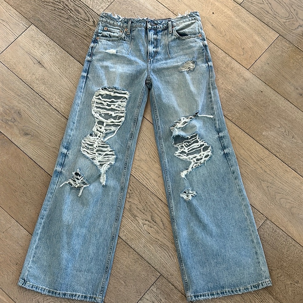 Distressed Blue Women's Jeans